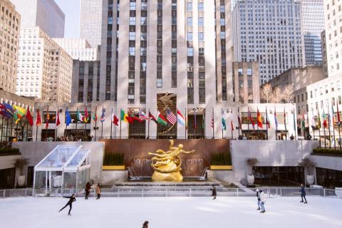 Skating at the rock