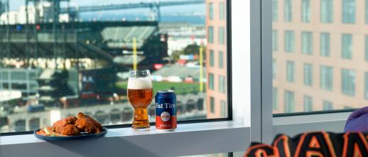 View of Oracle Park from LUMA guest room